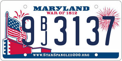MD license plate 9BJ3137