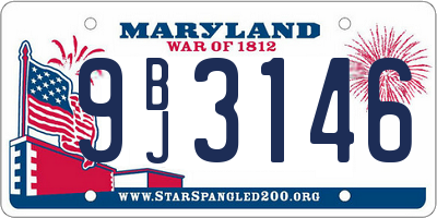 MD license plate 9BJ3146
