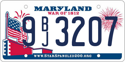 MD license plate 9BJ3207