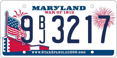 MD license plate 9BJ3217