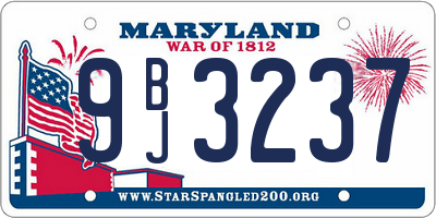 MD license plate 9BJ3237