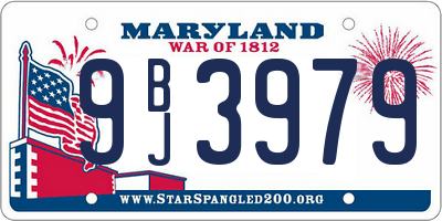 MD license plate 9BJ3979