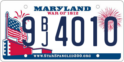 MD license plate 9BJ4010