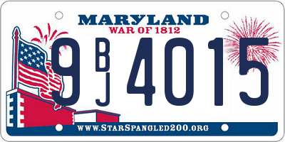 MD license plate 9BJ4015