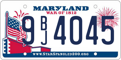 MD license plate 9BJ4045