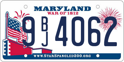 MD license plate 9BJ4062