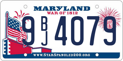 MD license plate 9BJ4079