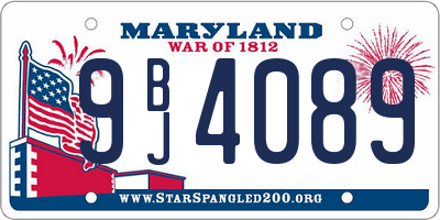 MD license plate 9BJ4089