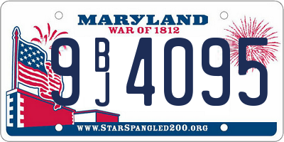 MD license plate 9BJ4095