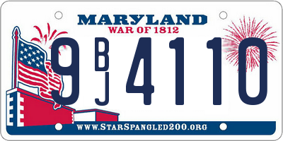MD license plate 9BJ4110