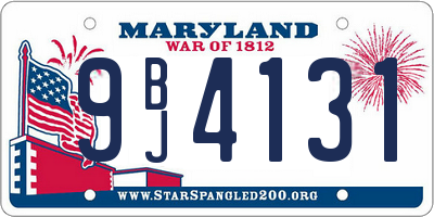 MD license plate 9BJ4131