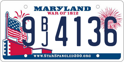 MD license plate 9BJ4136