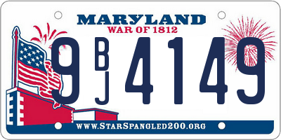 MD license plate 9BJ4149