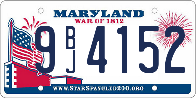 MD license plate 9BJ4152