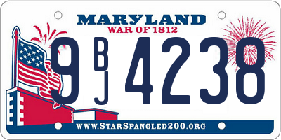 MD license plate 9BJ4238