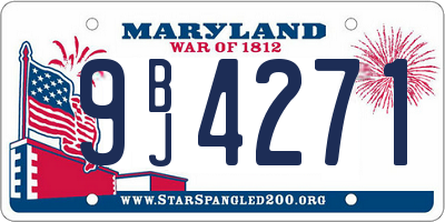 MD license plate 9BJ4271