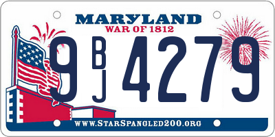 MD license plate 9BJ4279