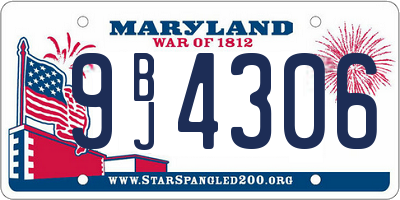 MD license plate 9BJ4306