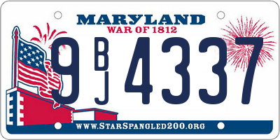 MD license plate 9BJ4337