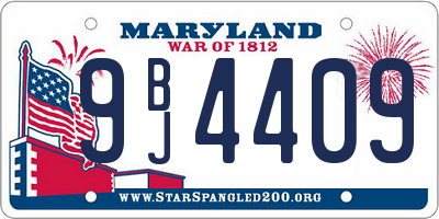 MD license plate 9BJ4409