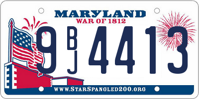 MD license plate 9BJ4413