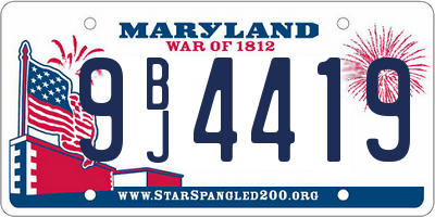 MD license plate 9BJ4419