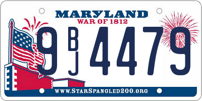 MD license plate 9BJ4479