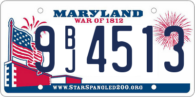 MD license plate 9BJ4513