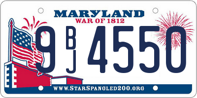 MD license plate 9BJ4550