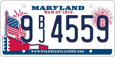 MD license plate 9BJ4559