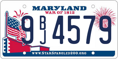 MD license plate 9BJ4579
