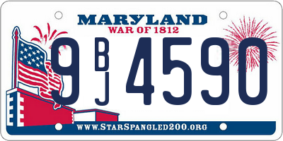 MD license plate 9BJ4590