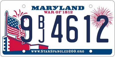MD license plate 9BJ4612