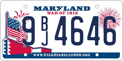 MD license plate 9BJ4646