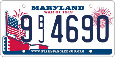 MD license plate 9BJ4690