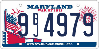 MD license plate 9BJ4979