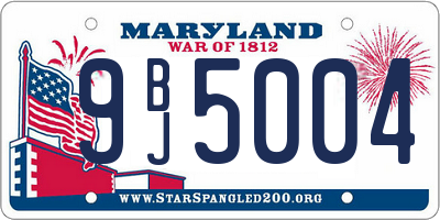 MD license plate 9BJ5004