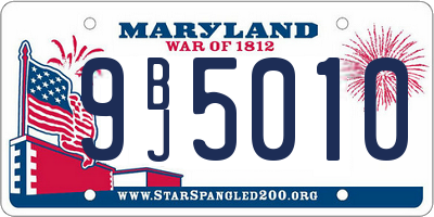 MD license plate 9BJ5010