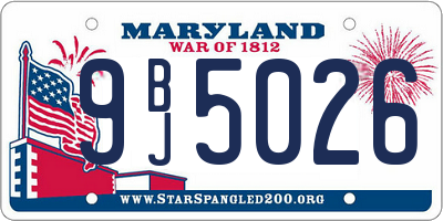 MD license plate 9BJ5026
