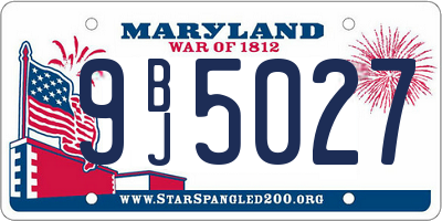 MD license plate 9BJ5027