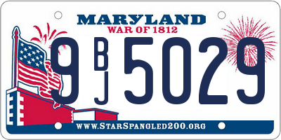 MD license plate 9BJ5029