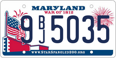 MD license plate 9BJ5035