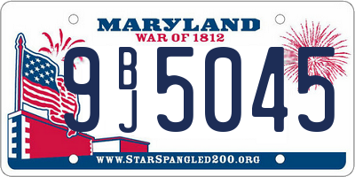 MD license plate 9BJ5045