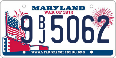 MD license plate 9BJ5062