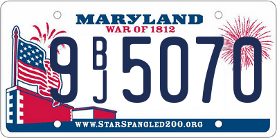 MD license plate 9BJ5070