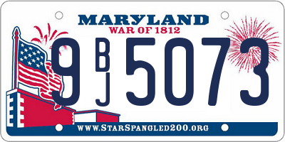 MD license plate 9BJ5073