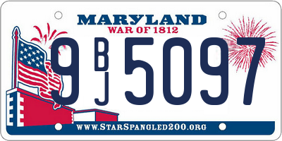 MD license plate 9BJ5097