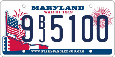 MD license plate 9BJ5100