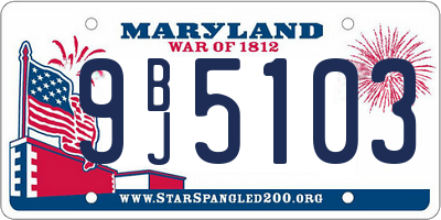MD license plate 9BJ5103