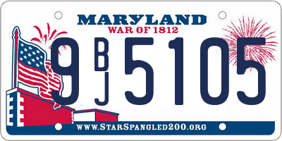 MD license plate 9BJ5105